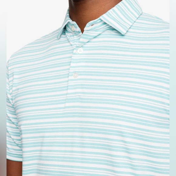 Southern Tide Short Sleeve Soft Knitted Horizontal Stripe Polo Top - Picture 4 of 16